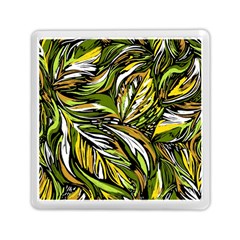 Foliage Pattern Texture Background Memory Card Reader (square) by Ravend