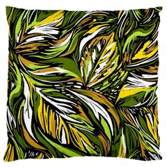 Foliage Pattern Texture Background Large Cushion Case (two Sides) by Ravend