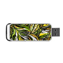 Foliage Pattern Texture Background Portable Usb Flash (one Side) by Ravend