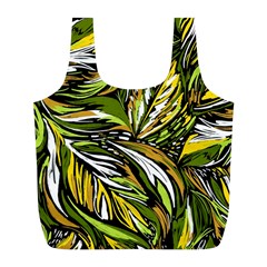 Foliage Pattern Texture Background Full Print Recycle Bag (l) by Ravend