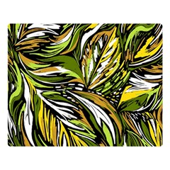 Foliage Pattern Texture Background Two Sides Premium Plush Fleece Blanket (large) by Ravend