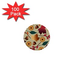 Autumn Leaves Colours Season 1  Mini Buttons (100 Pack)  by Ravend