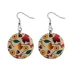 Autumn Leaves Colours Season Mini Button Earrings by Ravend