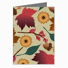 Autumn Leaves Colours Season Greeting Card by Ravend