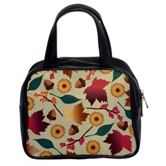 Autumn Leaves Colours Season Classic Handbag (two Sides) by Ravend