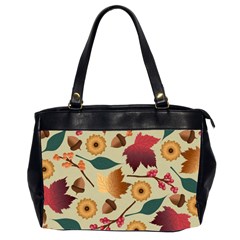 Autumn Leaves Colours Season Oversize Office Handbag (2 Sides) by Ravend