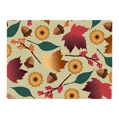 Autumn Leaves Colours Season Two Sides Premium Plush Fleece Blanket (mini) by Ravend