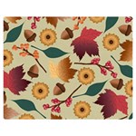 Autumn Leaves Colours Season Two Sides Premium Plush Fleece Blanket (Medium) 60 x50  Blanket Front