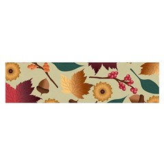 Autumn Leaves Colours Season Oblong Satin Scarf (16  X 60 ) by Ravend