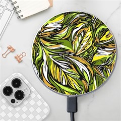 Foliage Pattern Texture Background Wireless Fast Charger(white) by Ravend