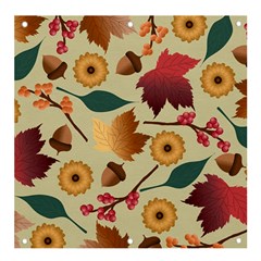 Autumn Leaves Colours Season Banner And Sign 4  X 4  by Ravend