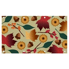 Autumn Leaves Colours Season Banner And Sign 7  X 4  by Ravend