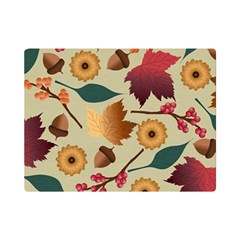 Autumn Leaves Colours Season Premium Plush Fleece Blanket (mini) by Ravend