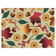 Autumn Leaves Colours Season Two Sides Premium Plush Fleece Blanket (extra Small) by Ravend