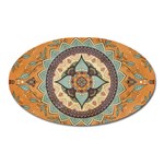 Mandala Floral Decorative Flower Art Oval Magnet Front