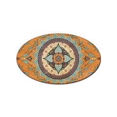 Mandala Floral Decorative Flower Art Sticker Oval (10 Pack) by Ravend