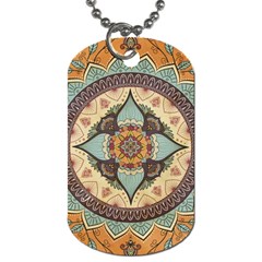 Mandala Floral Decorative Flower Art Dog Tag (two Sides) by Ravend