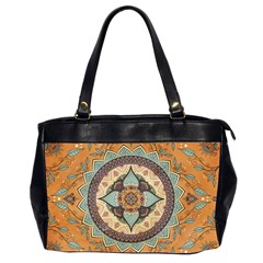 Mandala Floral Decorative Flower Art Oversize Office Handbag (2 Sides) by Ravend