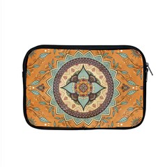 Mandala Floral Decorative Flower Art Apple Macbook Pro 15  Zipper Case by Ravend