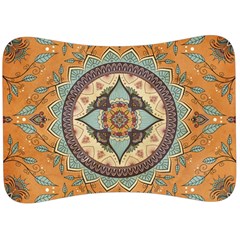 Mandala Floral Decorative Flower Art Velour Seat Head Rest Cushion by Ravend