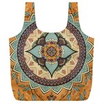 Mandala Floral Decorative Flower Art Full Print Recycle Bag (XXXL) Front