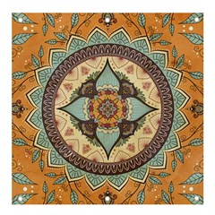 Mandala Floral Decorative Flower Art Banner And Sign 4  X 4  by Ravend