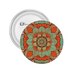 Mandala Floral Decorative Flower 2 25  Buttons by Ravend