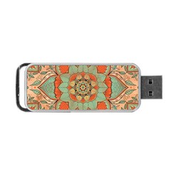 Mandala Floral Decorative Flower Portable Usb Flash (one Side) by Ravend