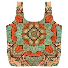 Mandala Floral Decorative Flower Full Print Recycle Bag (xxl) by Ravend