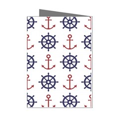 Nautical Seamless Pattern Mini Greeting Cards (pkg Of 8) by Grandong