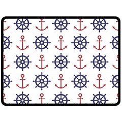 Nautical Seamless Pattern Two Sides Fleece Blanket (large) by Grandong