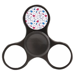 Hearts Seamless Pattern Memphis Style Finger Spinner by Grandong