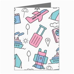 Transportation Seamless Pattern Greeting Cards (pkg Of 8) by Grandong