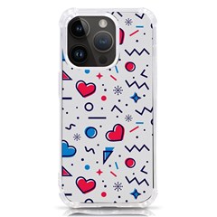 Hearts Seamless Pattern Memphis Style Iphone 14 Pro Tpu Uv Print Case by Grandong