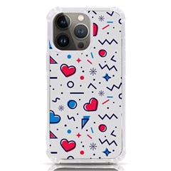 Hearts Seamless Pattern Memphis Style Iphone 13 Pro Tpu Uv Print Case by Grandong