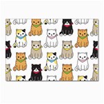 Cat Kitten Seamless Pattern Postcards 5  x 7  (Pkg of 10) Front