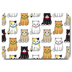 Cat Kitten Seamless Pattern Large Doormat by Grandong