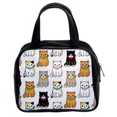 Cat Kitten Seamless Pattern Classic Handbag (two Sides) by Grandong