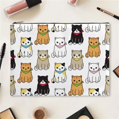 Cat Kitten Seamless Pattern Cosmetic Bag (xl) by Grandong