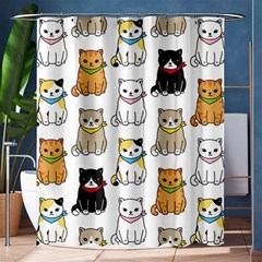 Cat Kitten Seamless Pattern Shower Curtain 60  X 72  (medium)  by Grandong