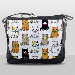 Cat Kitten Seamless Pattern Messenger Bag by Grandong