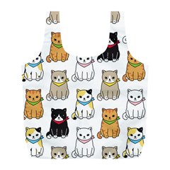 Cat Kitten Seamless Pattern Full Print Recycle Bag (l) by Grandong