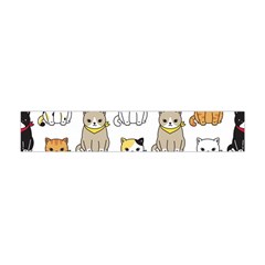 Cat Kitten Seamless Pattern Premium Plush Fleece Scarf (mini) by Grandong