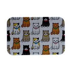 Cat Kitten Seamless Pattern Open Lid Metal Box (silver)   by Grandong