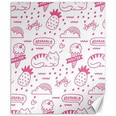 Cute Girly Seamless Pattern Canvas 8  X 10  by Grandong