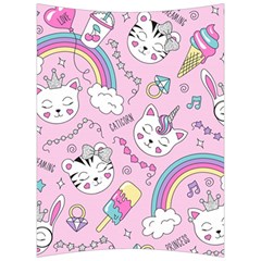 Cute Cat Kitten Cartoon Doodle Seamless Pattern Back Support Cushion by Grandong