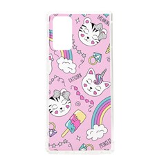 Cute Cat Kitten Cartoon Doodle Seamless Pattern Samsung Galaxy Note 20 Tpu Uv Case by Grandong