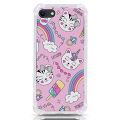 Cute Cat Kitten Cartoon Doodle Seamless Pattern Iphone Se by Grandong