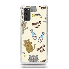 Cute Astronaut Cat With Star Galaxy Elements Seamless Pattern Samsung Galaxy S20 6 2 Inch Tpu Uv Case by Grandong