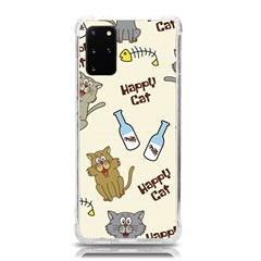 Cute Astronaut Cat With Star Galaxy Elements Seamless Pattern Samsung Galaxy S20plus 6 7 Inch Tpu Uv Case by Grandong